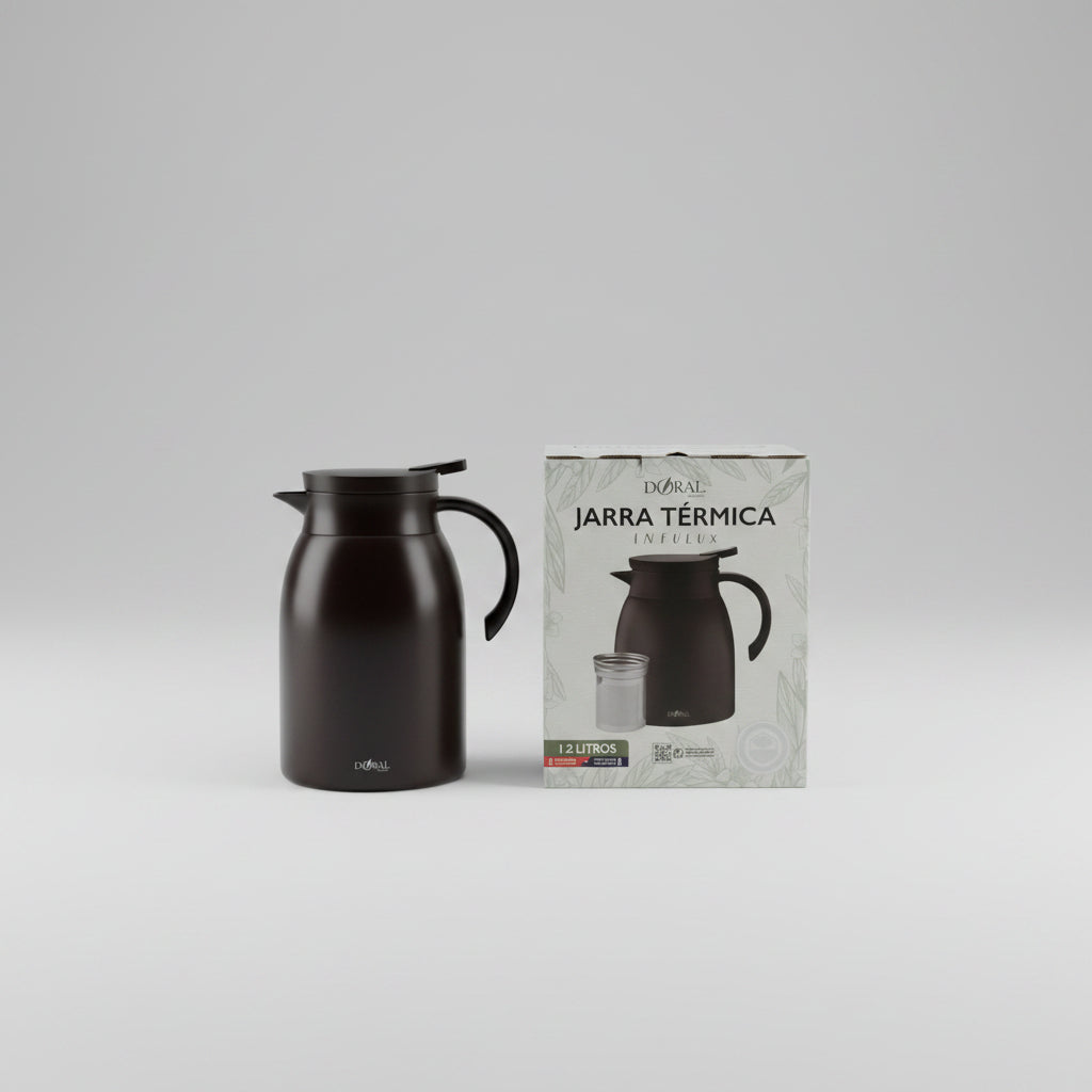 Jarra Térmica con Infusor Negra