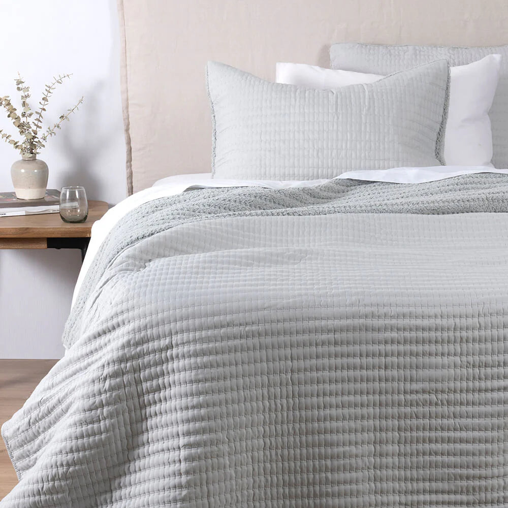 Quilt Lineal Sherpa King - Perla