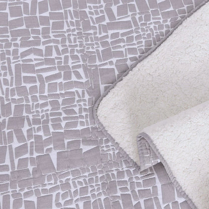 Cubrecama Jacquard Sherpa Nantes 2 Plazas - Gris