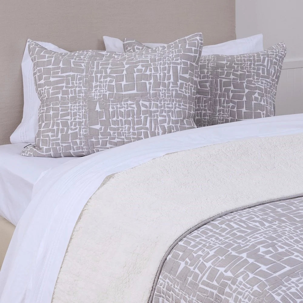 Cubrecama Jacquard Sherpa Nantes 2 Plazas - Gris