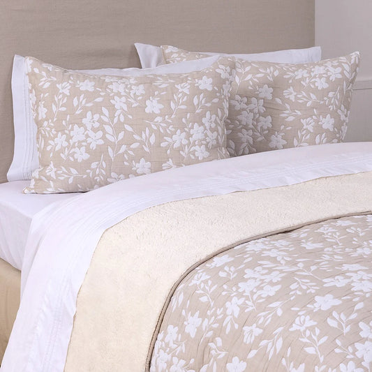 Cubrecama Jacquard Sherpa Gardenia Super King - Beige