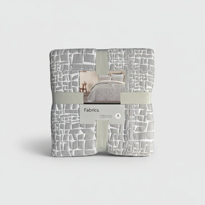 Cubrecama Jacquard Sherpa Nantes 2 Plazas - Gris