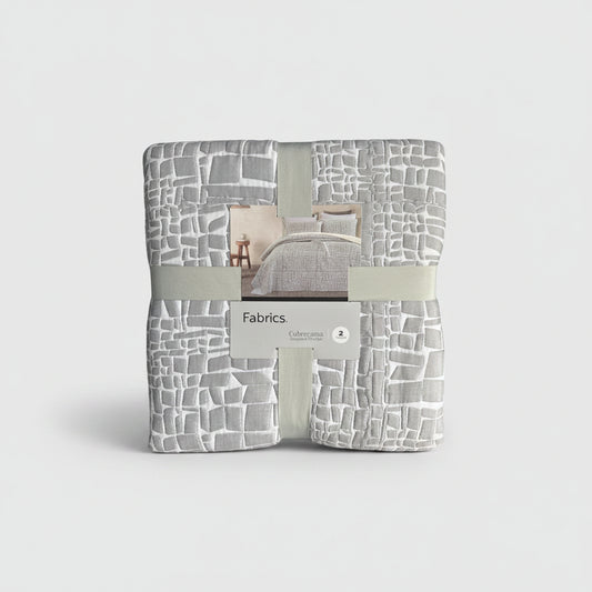 Cubrecama Jacquard Sherpa Nantes 2 Plazas - Gris