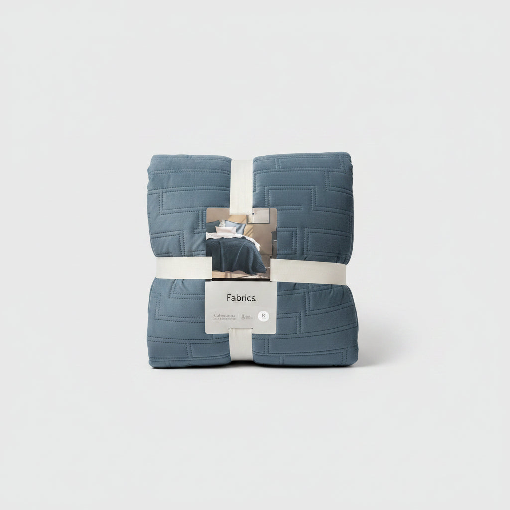 Quilt Velvet Sherpa Bricks - Marengo