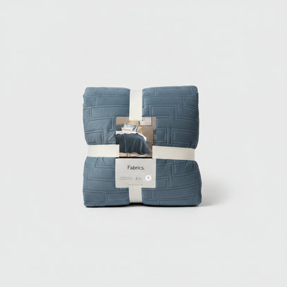 Quilt Velvet Sherpa Bricks - Marengo
