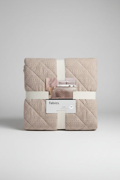 Quilt Waffle Sherpa 1.5 Plazas - Taupe